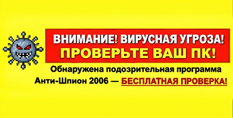 Внимание! Вирусная угроза! Проверьте ваш ПК!